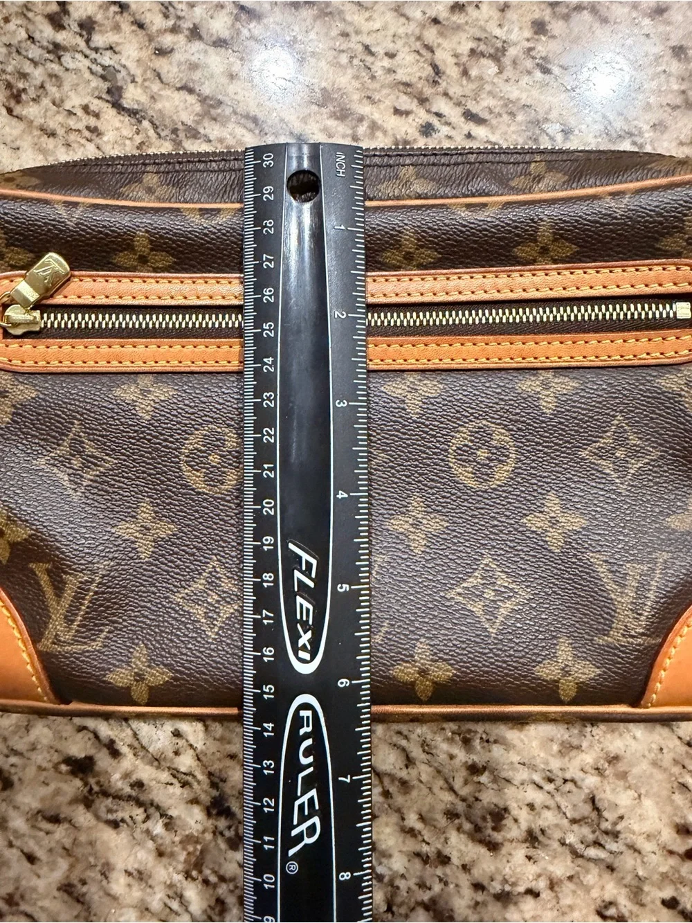 Louis Vuitton Monogram Marlee Dragonee Pouch in Brown and Tan
